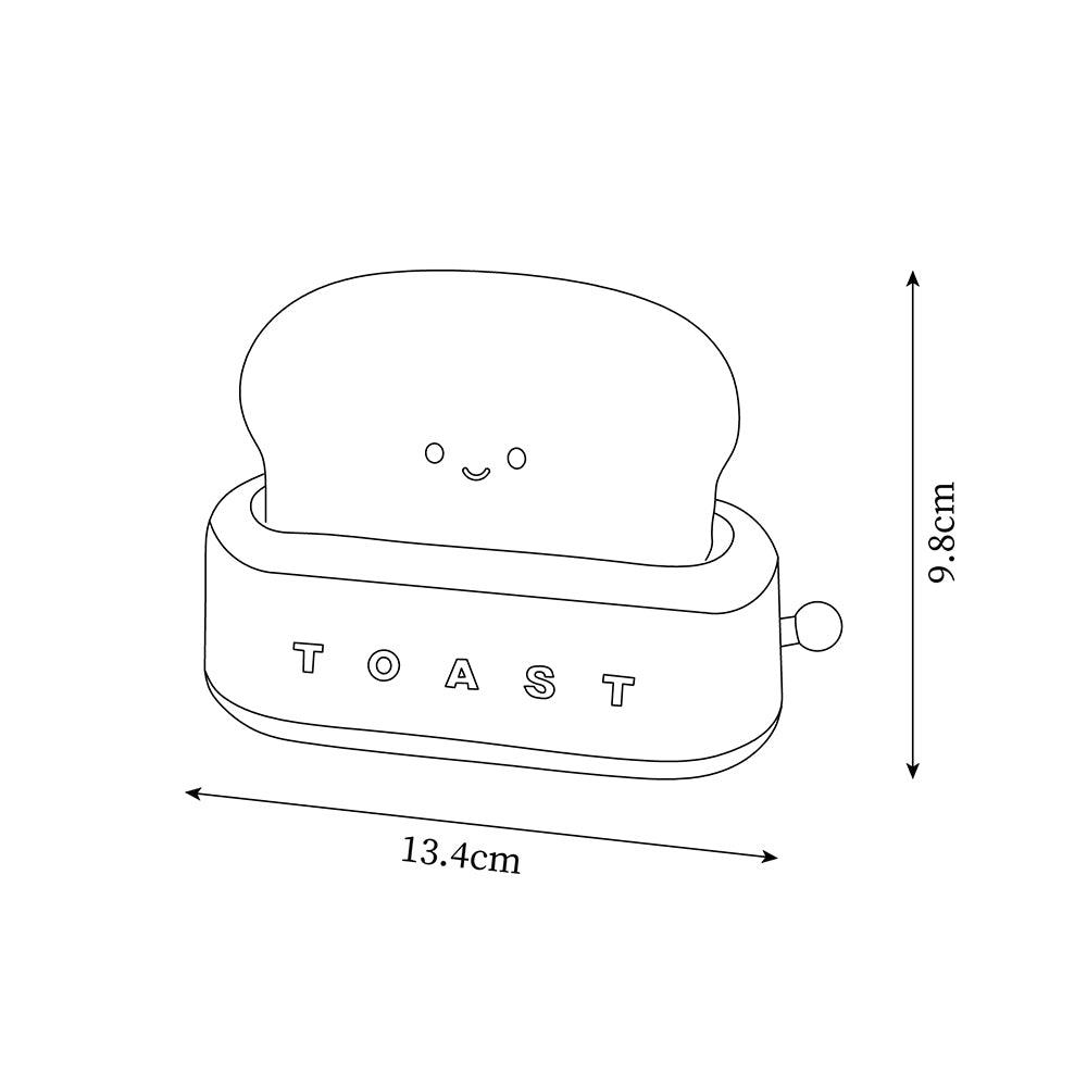 Toaster table lamp with integrated battery