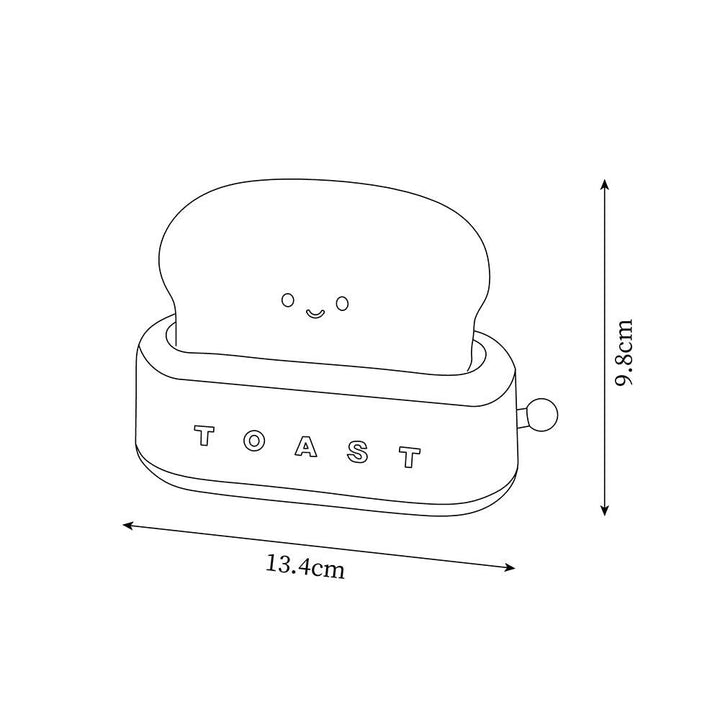 Toaster table lamp with integrated battery