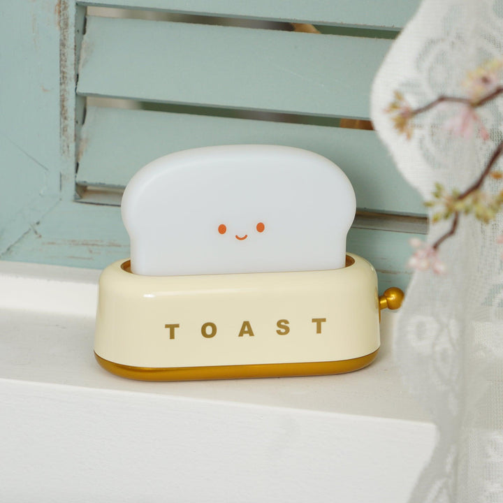 Toaster table lamp with integrated battery