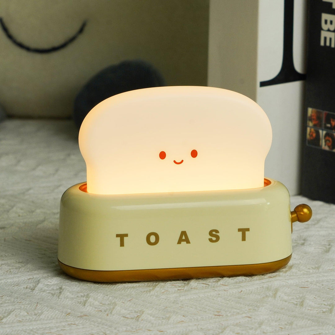Toaster table lamp with integrated battery