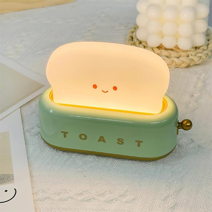 Toaster table lamp with integrated battery