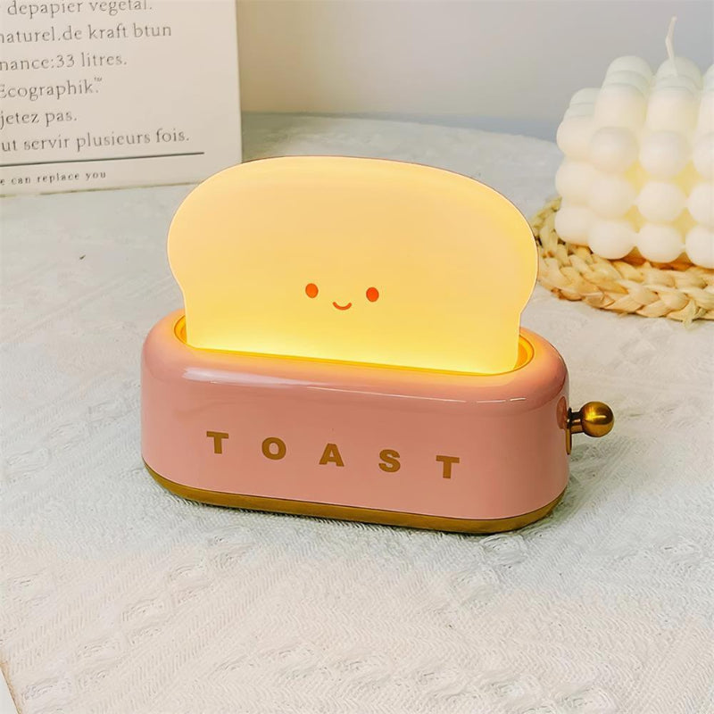 Toaster table lamp with integrated battery