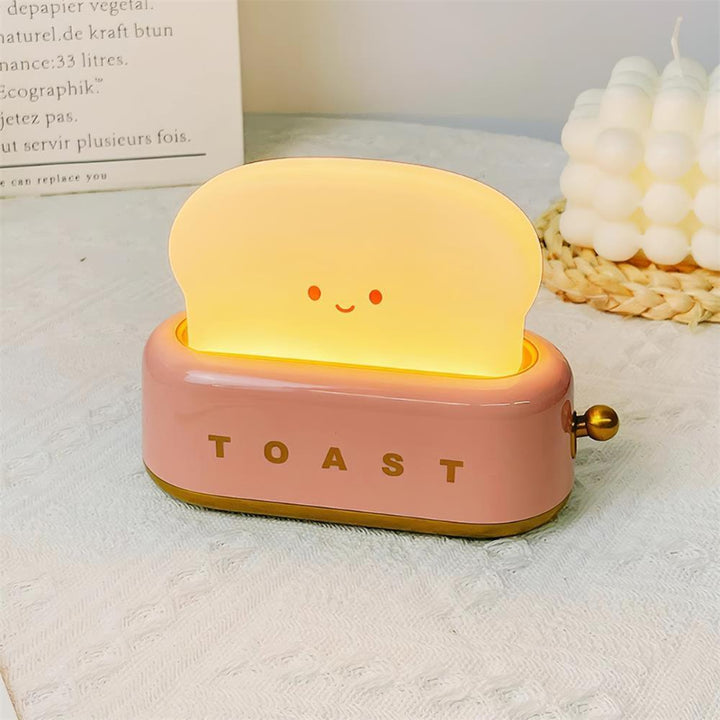 Toaster table lamp with integrated battery
