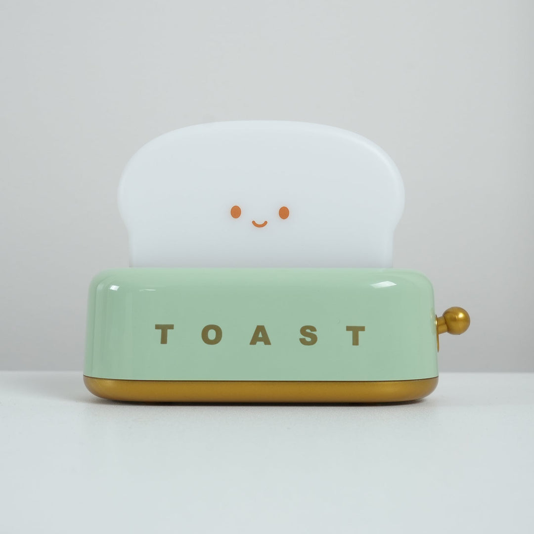 Toaster table lamp with integrated battery