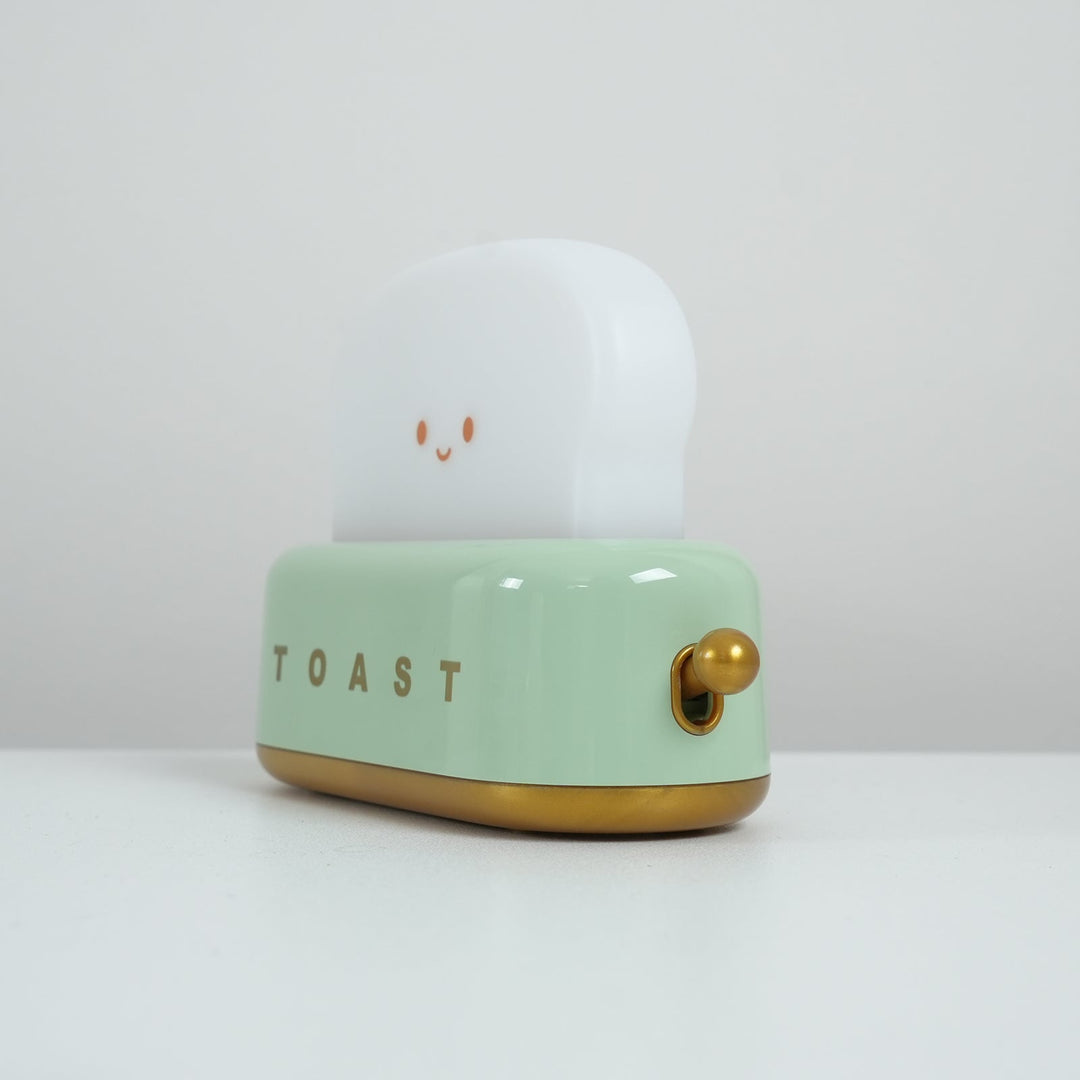 Toaster table lamp with integrated battery