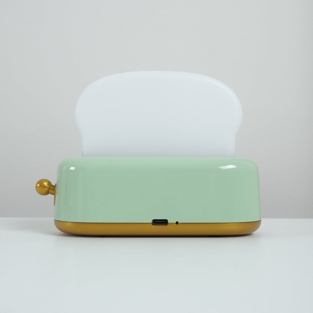 Toaster table lamp with integrated battery