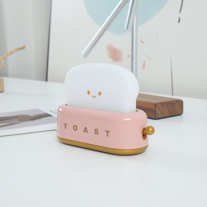 Toaster table lamp with integrated battery