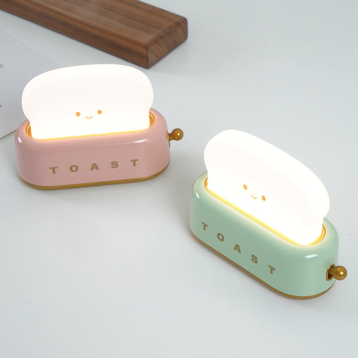 Toaster table lamp with integrated battery