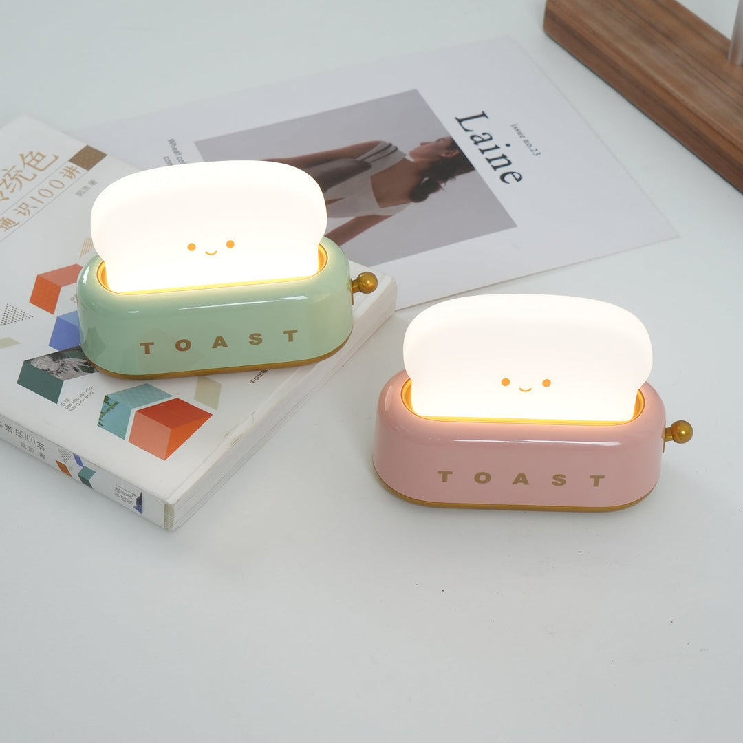 Toaster table lamp with integrated battery