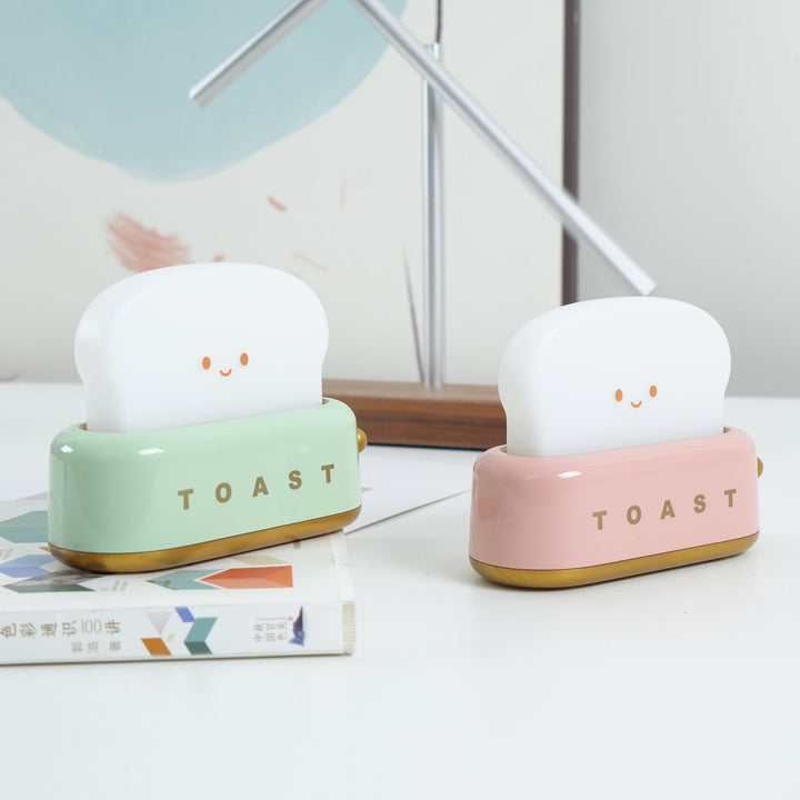Toaster table lamp with integrated battery