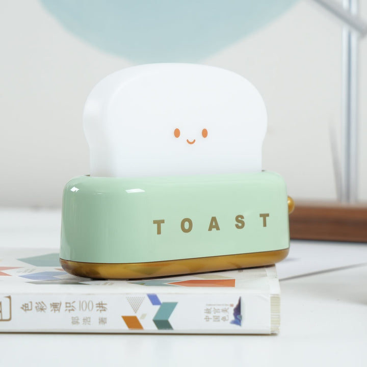 Toaster table lamp with integrated battery