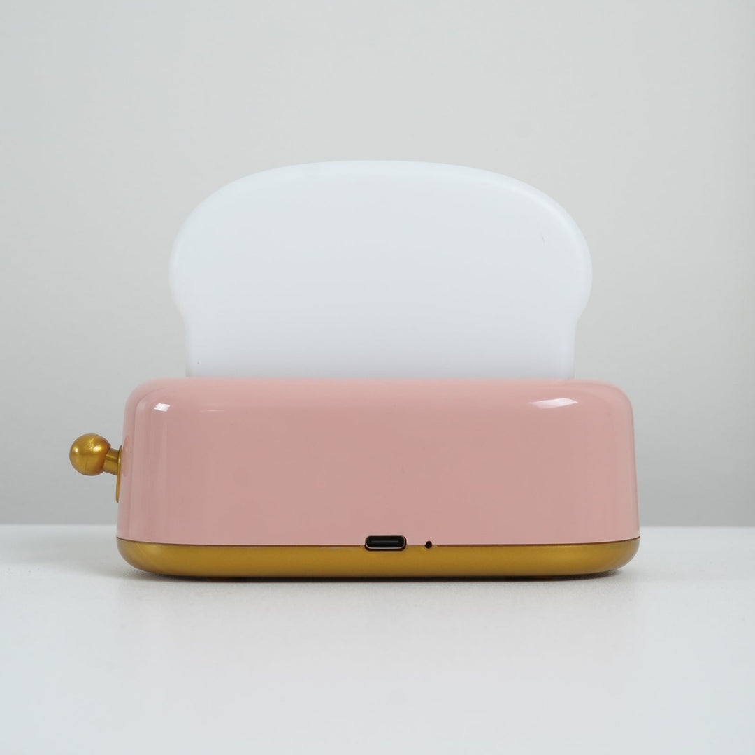 Toaster table lamp with integrated battery