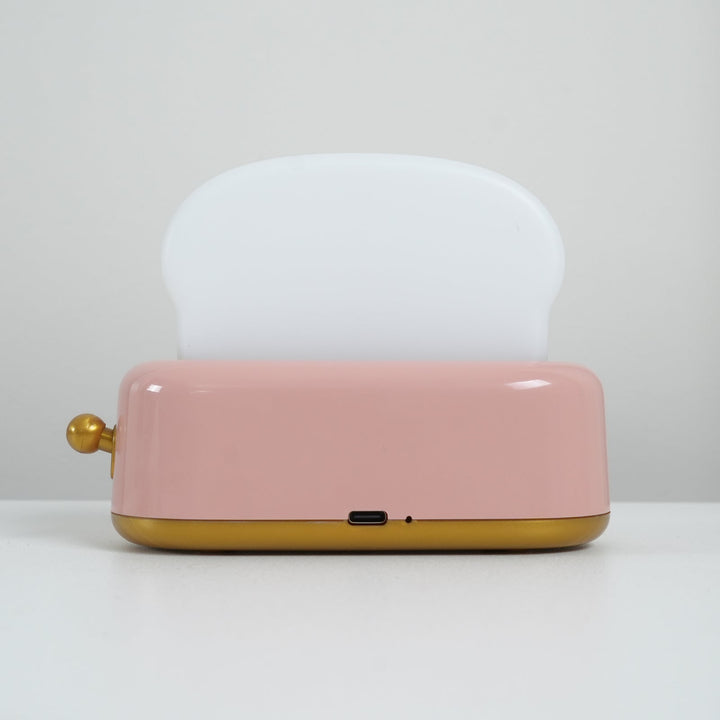 Toaster table lamp with integrated battery