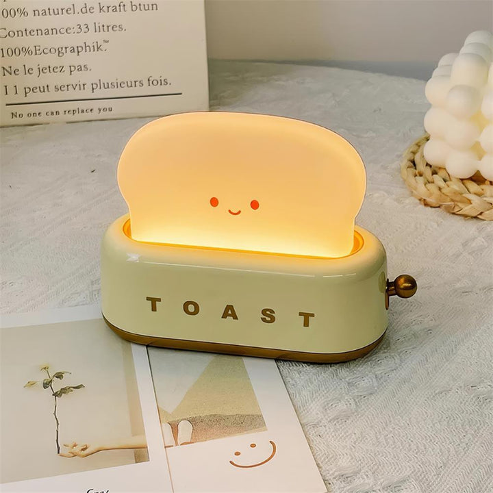 Toaster table lamp with integrated battery