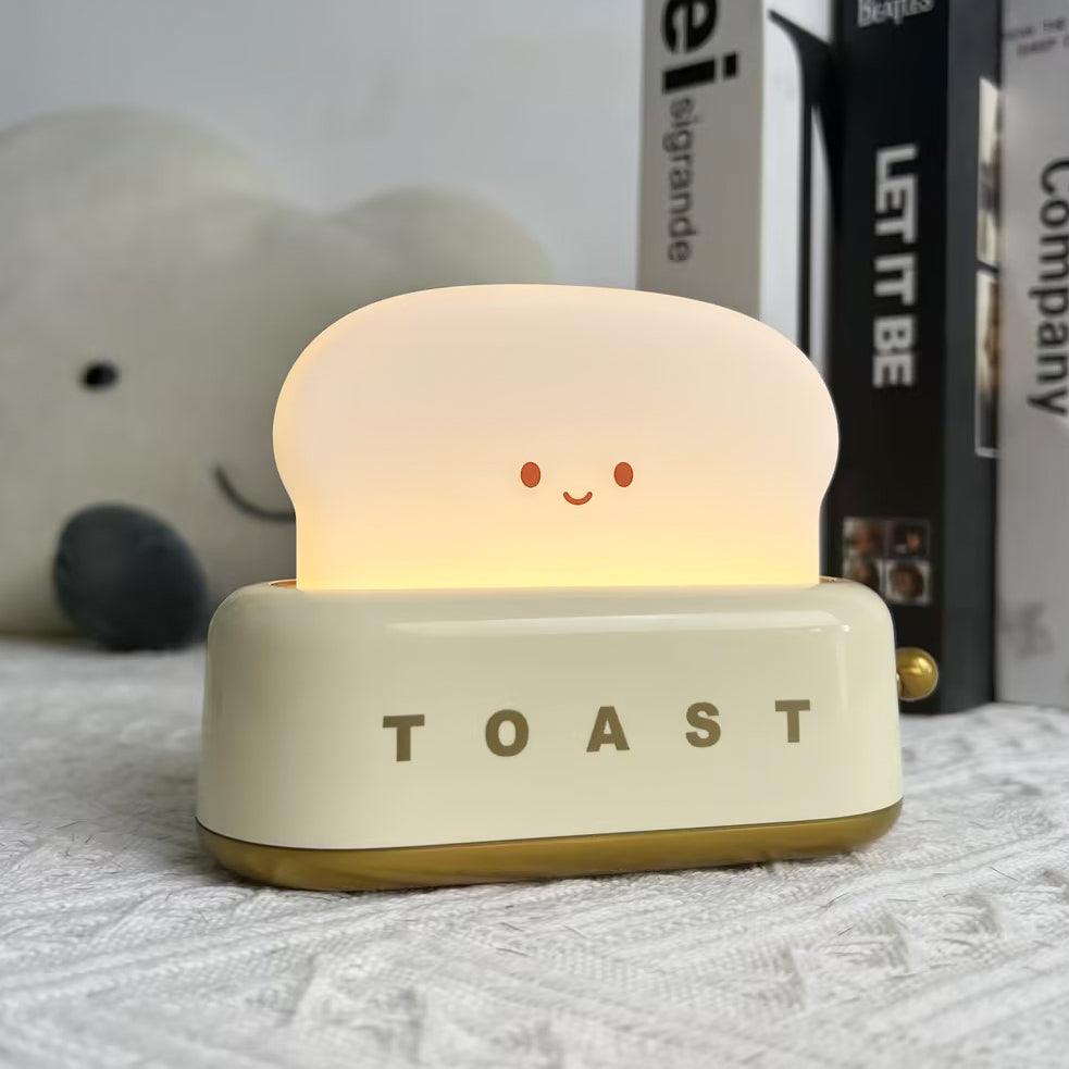 Toaster table lamp with integrated battery
