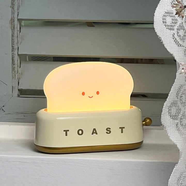 Toaster table lamp with integrated battery