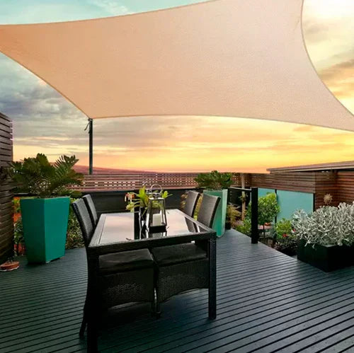 Weatherproof sunshade sail with UV protection for garden &amp; terrace