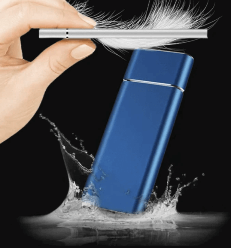 Stoßfeste USB-C-SSD aus Aluminium in schlankem rechteckigem Design