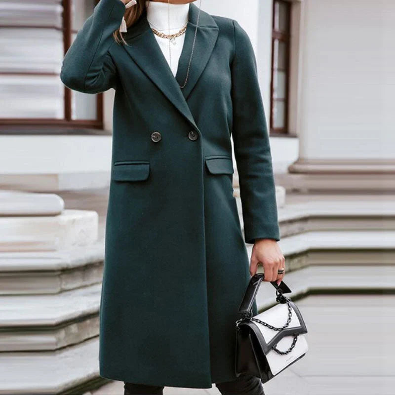 Women's Trench Coat with Long Cut and Classic Design