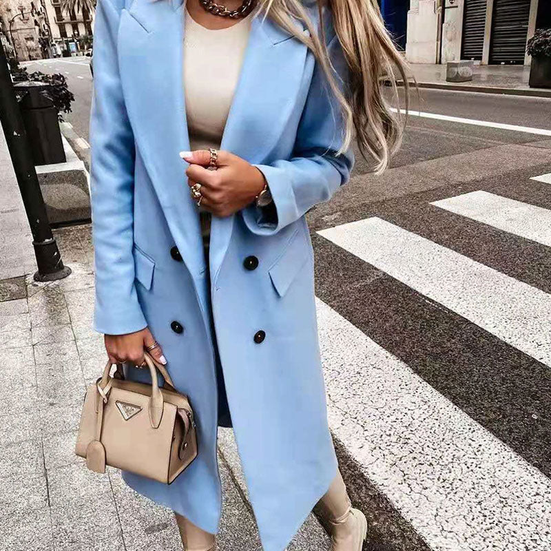 Women's Trench Coat with Long Cut and Classic Design