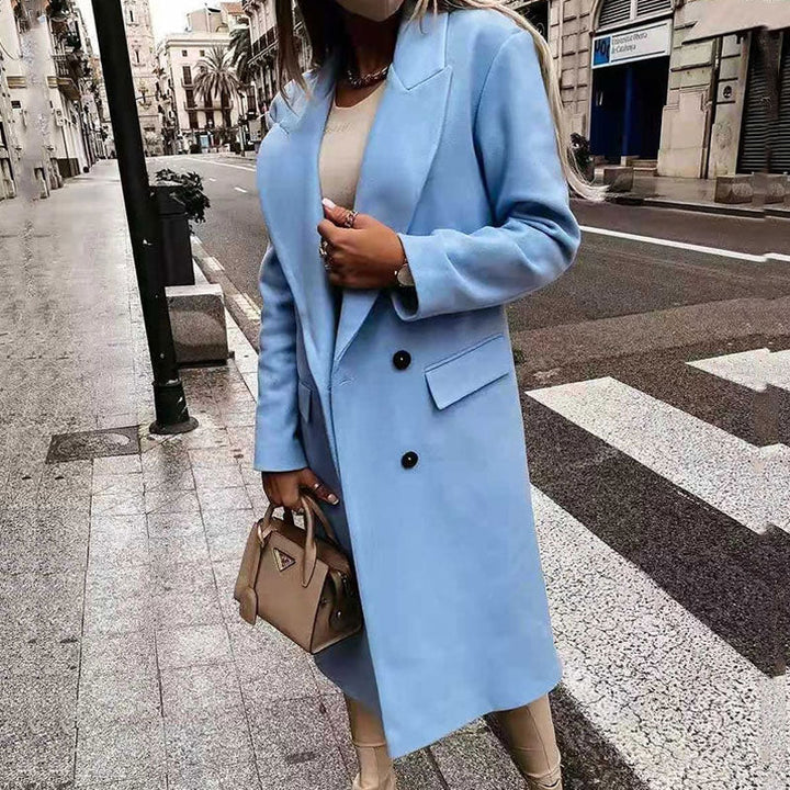 Women's Trench Coat with Long Cut and Classic Design