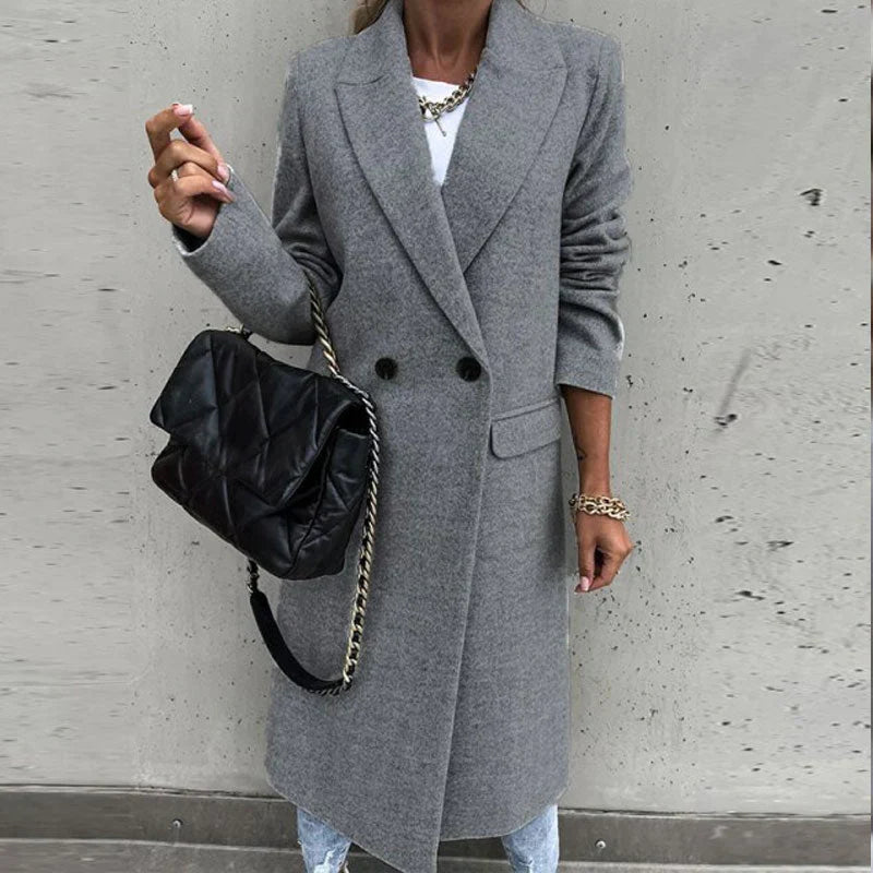 Women's Trench Coat with Long Cut and Classic Design