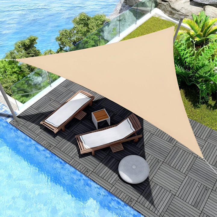 Waterproof triangular sunshade sail with UV protection – ideal for garden &amp; terrace