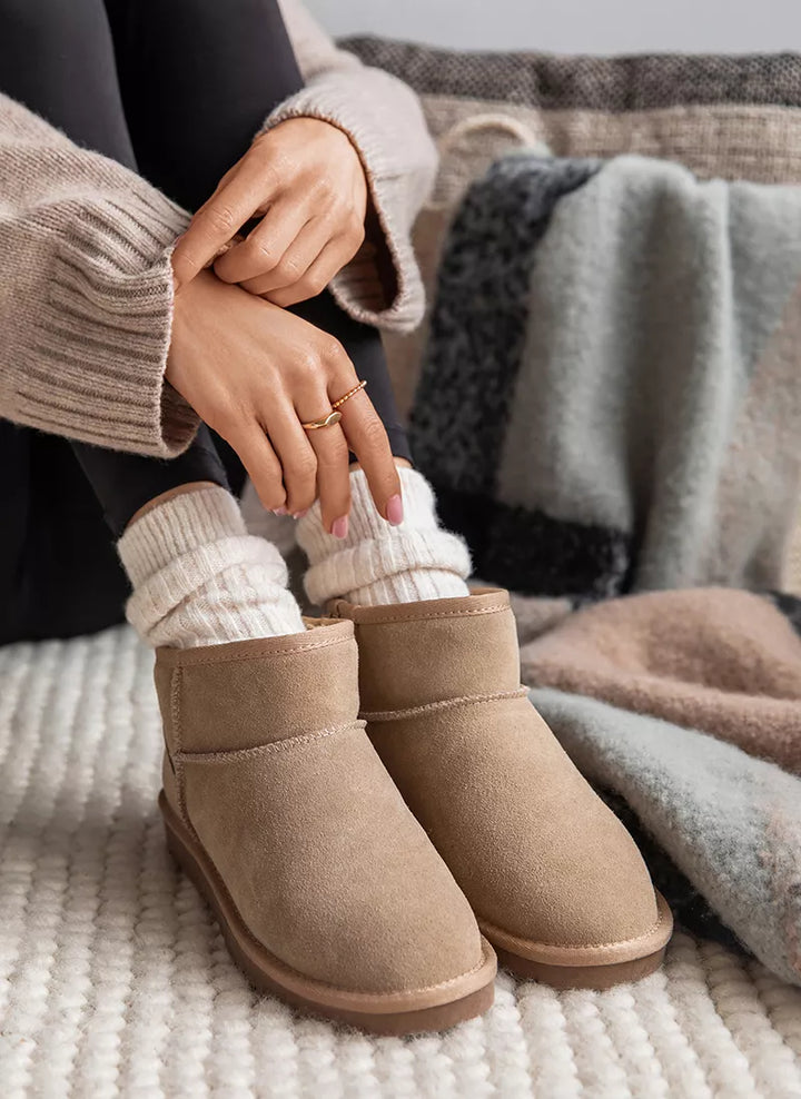 Women's Winter Boots with Short Shaft in Classic Design