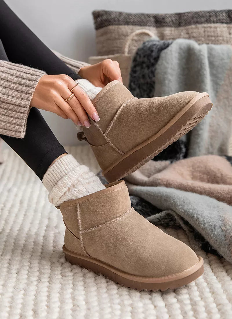 Women's Winter Boots with Short Shaft in Classic Design