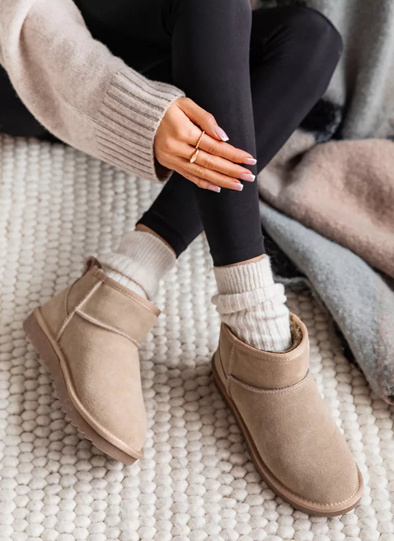 Women's Winter Boots with Short Shaft in Classic Design