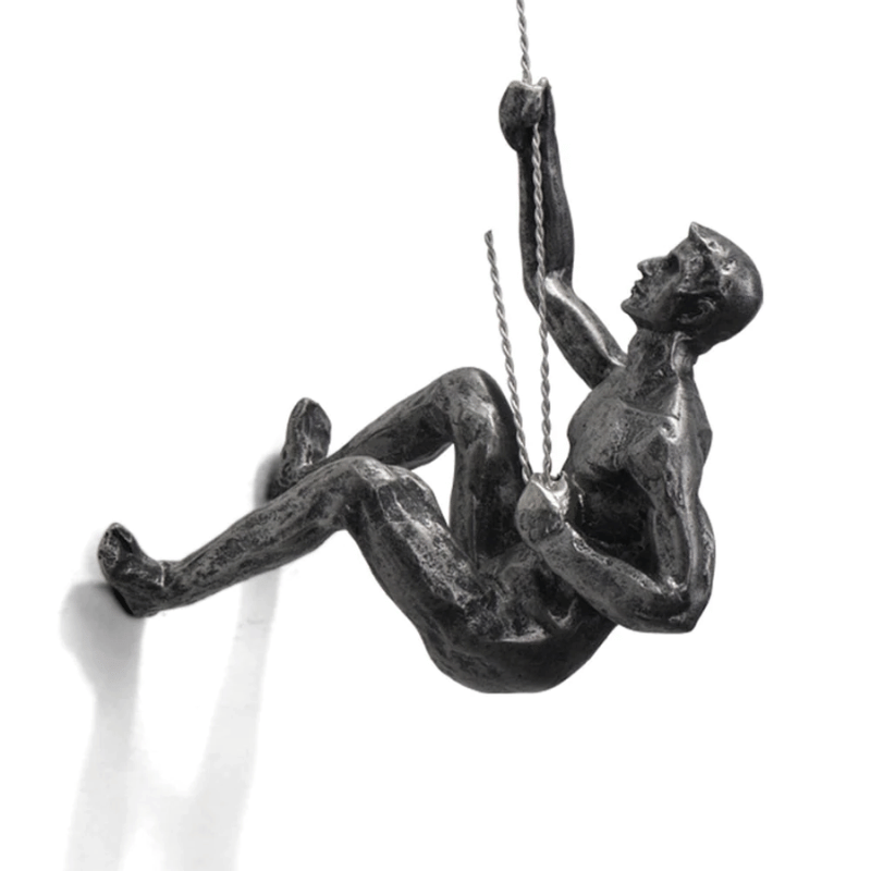 Wall Sculpture Climber – Inspiring 3D Decoration made of Resin &amp; Iron for Modern Home Design