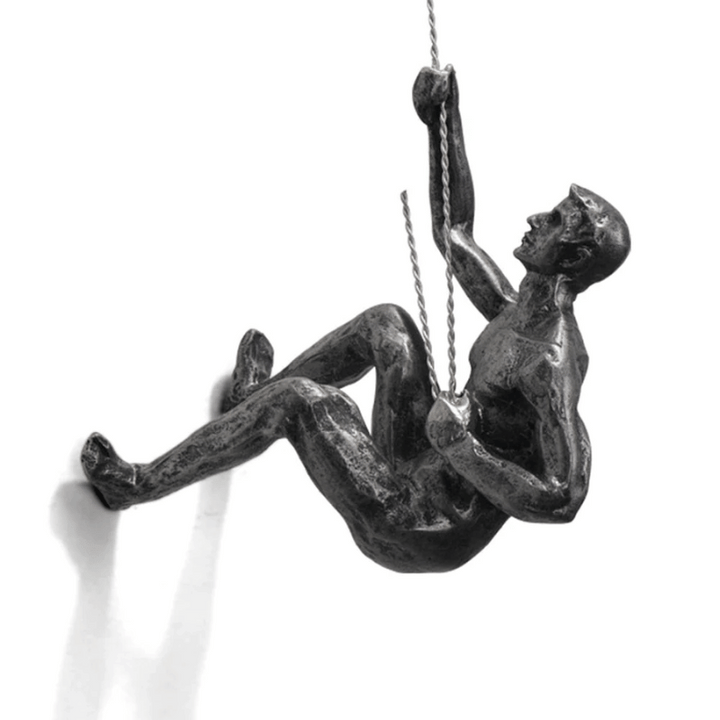 Wall Sculpture Climber – Inspiring 3D Decoration made of Resin &amp; Iron for Modern Home Design