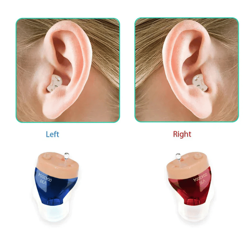 Pair of invisible V30 hearing aids, high quality