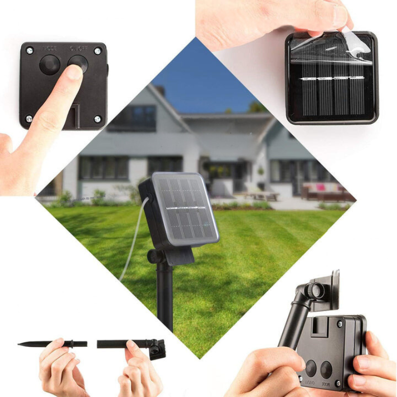 Solar-powered LED string lights – Moroccan style, weatherproof &amp; durable