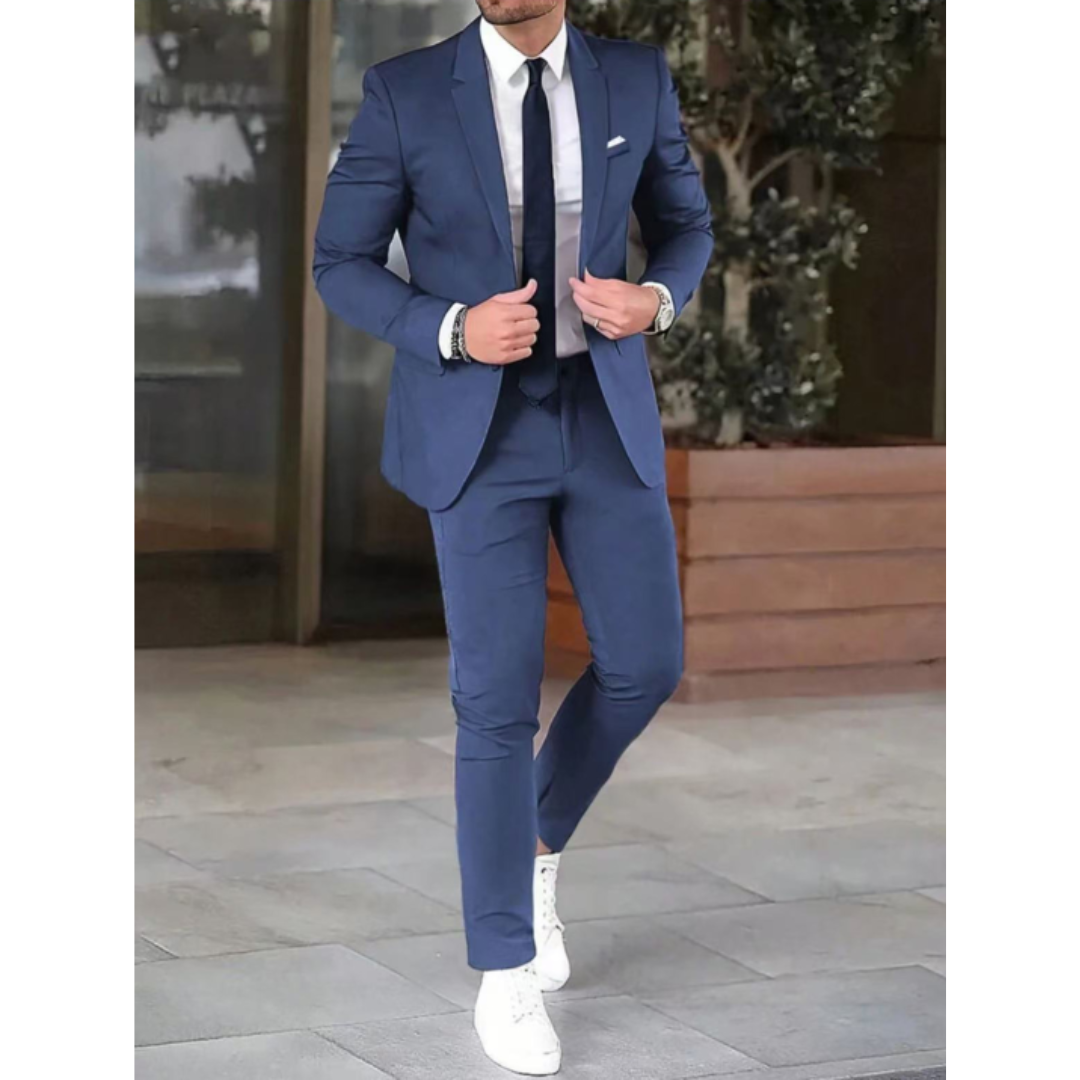 Men's Two-Piece Suit Set with Modern Cut 