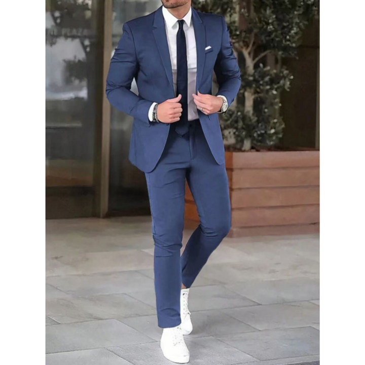 Men's Two-Piece Suit Set with Modern Cut 