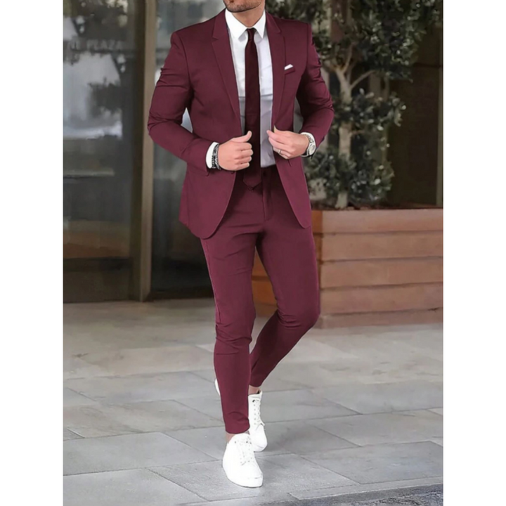Men's Two-Piece Suit Set with Modern Cut 