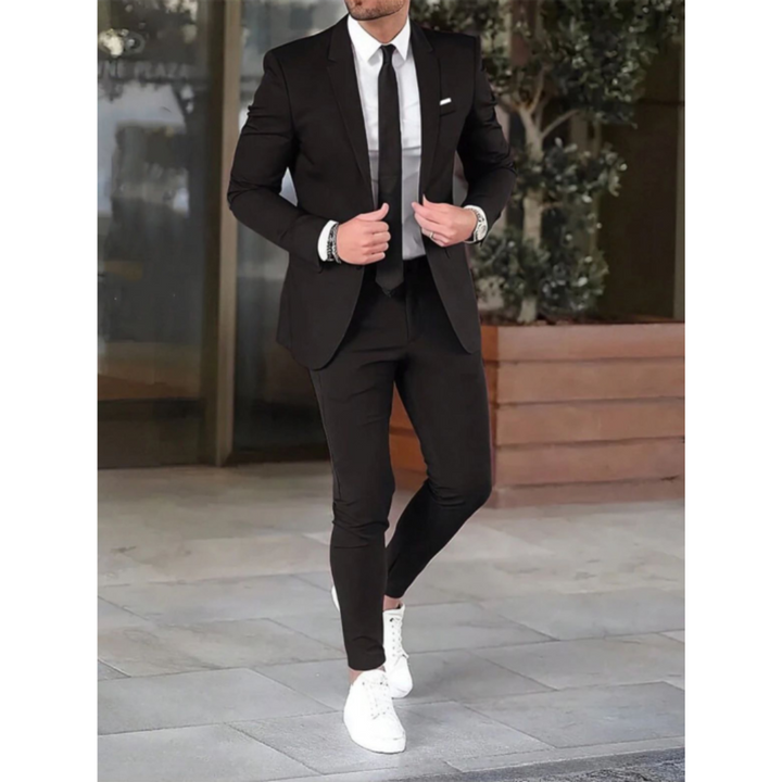 Men's Two-Piece Suit Set with Modern Cut 