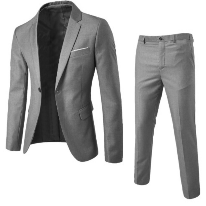 Men's Two-Piece Suit Set with Modern Cut 