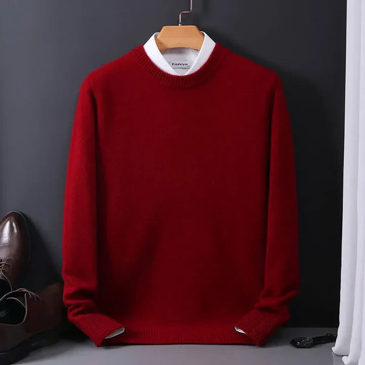 Men's Cashmere Sweater with Crew Neck