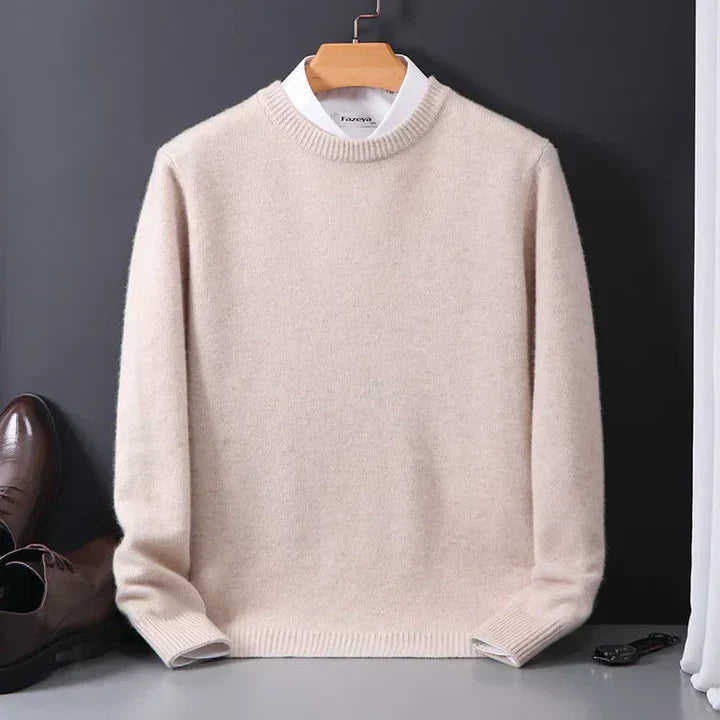 Men's Cashmere Sweater with Crew Neck
