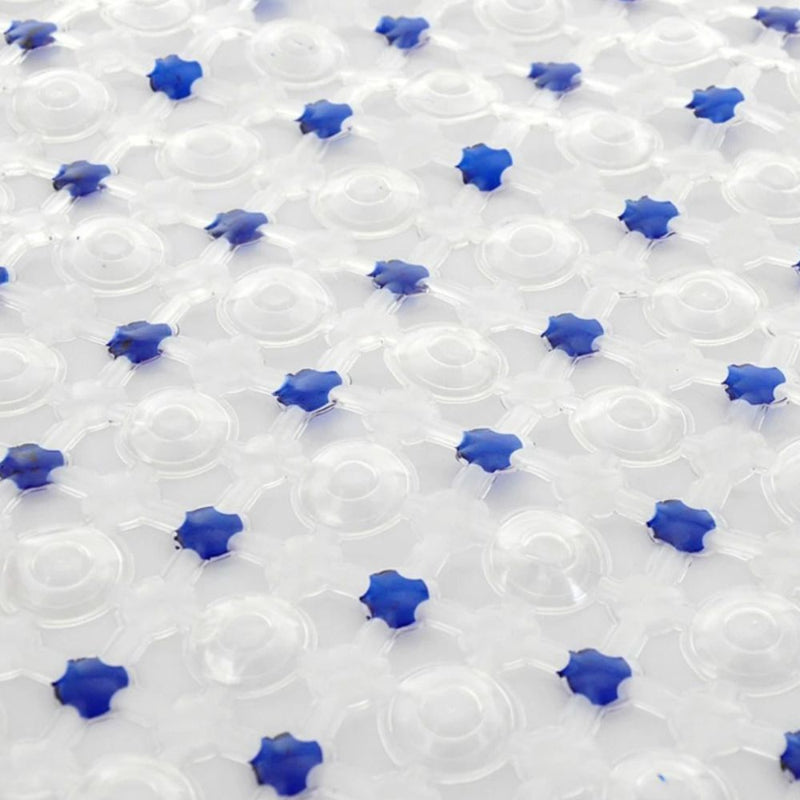 Non-slip shower mat with suction cups and fast water drainage