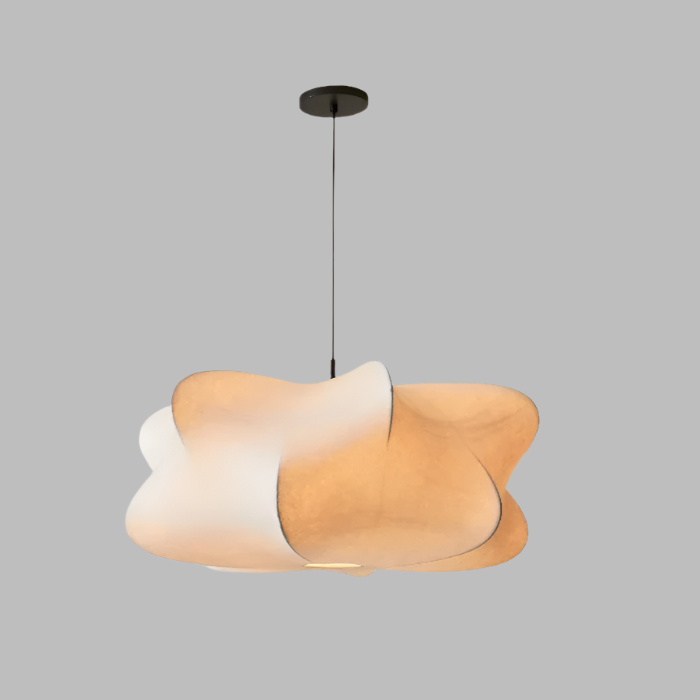 Minimalist pendant light made of silk – Stylish &amp; calming