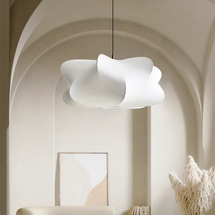 Minimalist pendant light made of silk – Stylish &amp; calming