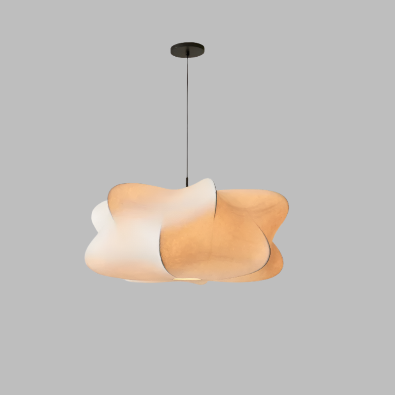 Minimalist pendant light made of silk – Stylish &amp; calming