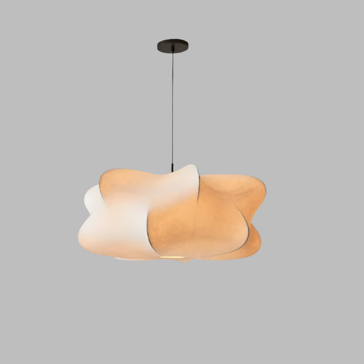 Minimalist pendant light made of silk – Stylish &amp; calming