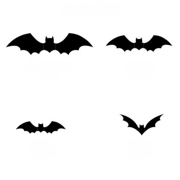 3D Bat Wall Stickers for Halloween – Spooky Wall Decoration for Parties &amp; Home