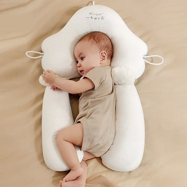 Ergonomic baby sleeping pillow with adjustable support