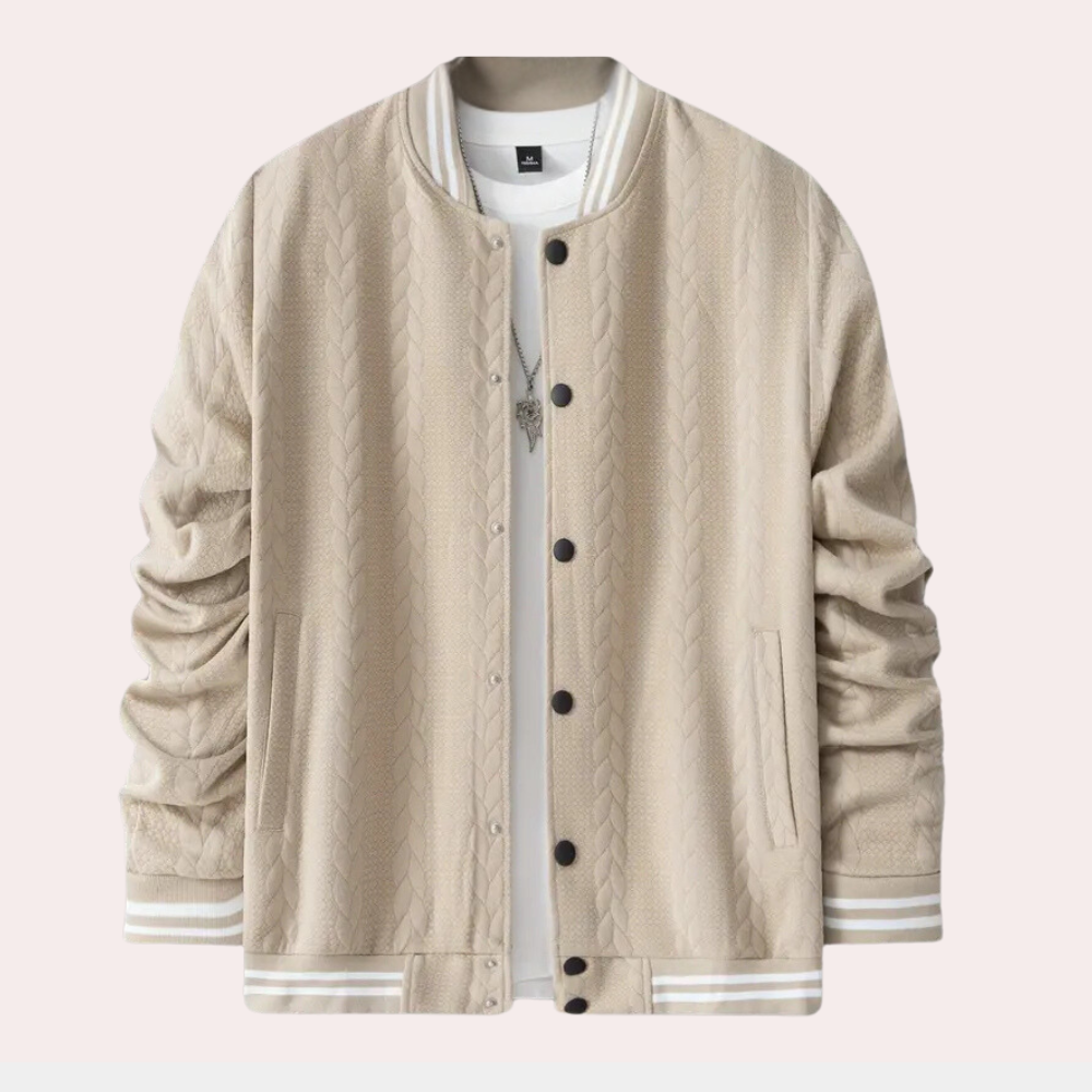 Men's Knit Sweater with Versatile Design 