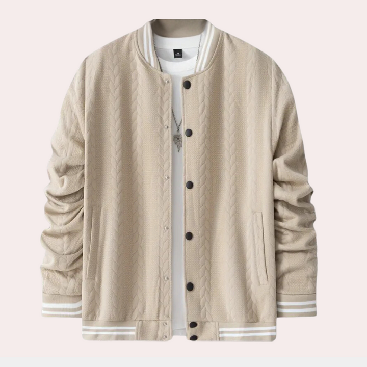 Men's Knit Sweater with Versatile Design 